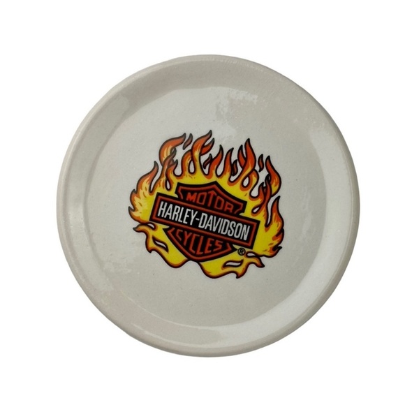 Harley-Davidson Motorcycle Flame Logo Set Of 4 Ceramic Cork Coasters - Picture 7 of 12